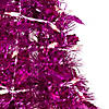 Northlight 6' Pre-Lit Pink Tinsel Pop-Up Artificial Christmas Tree  Clear Lights Image 2