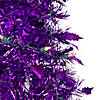 Northlight 6' Pre-Lit Purple Tinsel Pop-Up Artificial Christmas Tree  Clear Lights Image 2