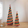 Northlight 6' Pre-Lit Rainbow Tinsel Pop-Up Artificial Christmas Tree  Clear Lights Image 1