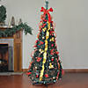 Northlight 6' Pre-Lit Red and Gold Pre-Decorated Pop-Up Artificial Christmas Tree Image 1