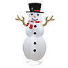 Northlight - 6' Pre-Lit Snowman with Top Hat Christmas Outdoor Decoration Image 1