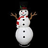 Northlight - 6' Pre-Lit Snowman with Top Hat Christmas Outdoor Decoration Image 1