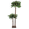 Northlight 6' Pre-Lit Tropical Palm Tree Artificial Christmas Tree - Clear Lights Image 1