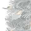 Northlight 6' Pre-Lit White Tinsel Pop-Up Artificial Christmas Tree  Clear Lights Image 1