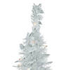 Northlight 6' Pre-Lit White Tinsel Pop-Up Artificial Christmas Tree  Clear Lights Image 2