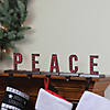 Northlight 6" Red and Black Buffalo Plaid "Peace" Christmas Stocking Holders, Set of 5 Image 2
