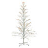 Northlight - 6' White Pre-Lit Christmas Cascade Twig Tree Outdoor Decoration - Clear Lights Image 1