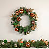 Northlight 6' x 12'' Green Artificial Mixed Foliage with Ornaments Christmas Garland  Unlit Image 1