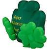 Northlight 60" inflatable lighted happy st. patrick's day triple shamrock outdoor decoration Image 1