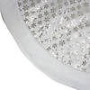 Northlight 60" White and Silver Sequin Snowflake Christmas Tree Skirt with Faux Fur Border Image 2