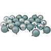 Northlight 60ct Blue Shatterproof 4-Finish Christmas Ball Ornaments 2.5" (60mm) Image 1