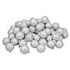 Northlight 60ct Silver Shatterproof Matte Christmas Ball Ornaments 2.5" (60mm) Image 1