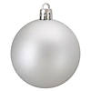 Northlight 60ct Silver Shatterproof Matte Christmas Ball Ornaments 2.5" (60mm) Image 2