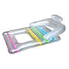 Northlight 62" Clear Inflatable Swimming Pool Float Lounger with Backrest Image 1
