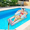 Northlight 62" Clear Inflatable Swimming Pool Float Lounger with Backrest Image 2