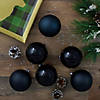 Northlight 6ct Black Glass 2-Finish Christmas Ball Ornaments 3.25" (80mm) Image 1
