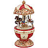 Northlight 7.25" Animated and Musical Horses and Cupids Carousel Image 1