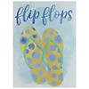 Northlight 7.25" Decorative Yellow and Orange with Blue Polka Dots &#8220;Flip Flops" Wooden Wall Plaque Image 1