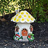 Northlight 7.25" Solar Lighted Flower House Outdoor Garden Statue Image 1