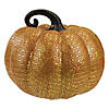 Northlight 7.5" Gold and Orange Textured Pumpkin Fall Decoration Image 1