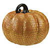 Northlight 7.5" Gold and Orange Textured Pumpkin Fall Decoration Image 3