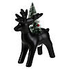 Northlight 7.5" LED Lighted Ceramic Standing Reindeer with Christmas Tree  Warm White Lights Image 2