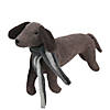 Northlight 7.5" Plush Brown Dachshund Dog with Scarf Christmas Decoration Image 1