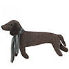 Northlight 7.5" Plush Brown Dachshund Dog with Scarf Christmas Decoration Image 1