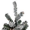 Northlight 7.5' Pre-Lit Full Flocked Natural Emerald Artificial Christmas Tree - Warm Clear Lights Image 1