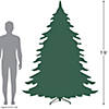 Northlight 7.5' Pre-Lit Full Layered Pine Artificial Christmas Tree - Multicolor LED Lights Image 1