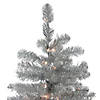Northlight 7.5' Pre-Lit Full Metallic Tinsel Artificial Christmas Tree - Clear Lights Image 1