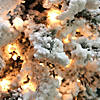 Northlight 7.5' Pre-Lit Heavily Flocked Medium Pine Artificial Christmas Tree - Clear Lights Image 1
