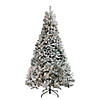 Northlight 7.5' Pre-Lit Heavily Flocked Medium Pine Artificial Christmas Tree - Clear Lights Image 2