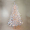 Northlight 7.5' Pre-Lit Iridescent White Alaskan Pine Artificial Christmas Tree - Clear Lights Image 1