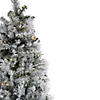 Northlight 7.5' Pre-Lit LED Lights Flocked Victoria Pine Artificial Christmas Tree - Multicolor Light Options Image 2