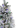 Northlight 7.5' Pre-Lit LED Lights Flocked Victoria Pine Artificial Christmas Tree - Multicolor Light Options Image 3