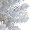 Northlight 7.5' Pre-Lit Slim Flocked Pine Artificial Christmas Tree - Warm White LED Lights Image 4