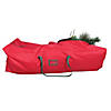 Northlight - 7.5' Red and Green Rolling Artificial Christmas Tree Storage Bag Image 1