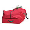 Northlight - 7.5' Red and Green Rolling Artificial Christmas Tree Storage Bag Image 1