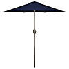 Northlight 7.5ft Outdoor Patio Market Umbrella with Hand Crank  Navy Blue Image 1
