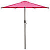 Northlight 7.5ft Outdoor Patio Market Umbrella with Hand Crank  Pink Image 1