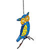 Northlight 7.75" Blue and Yellow Metal Owl Outdoor Wall Hanging Image 3