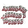 Northlight 7.8' x 5" Red and Gray Countdown Christmas Stocking Garland - Unlit Image 1