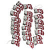 Northlight 7.8' x 5" Red and Gray Countdown Christmas Stocking Garland - Unlit Image 1
