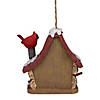 Northlight 7" Brown and Red Christmas Birdhouse with Cardinals Image 2