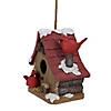 Northlight 7" Brown and Red Christmas Birdhouse with Cardinals Image 3