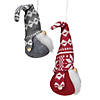 Northlight 7" Gnomes with Nordic Hat Christmas Ornaments, Set of 2 Image 1