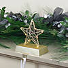 Northlight 7" LED Lighted Gold Wired Star Christmas Stocking Holder Image 1