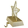 Northlight 7" LED Lighted Gold Wired Star Christmas Stocking Holder Image 3