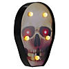 Northlight 7" Lighted Black and Red Skull Halloween Decoration Image 2